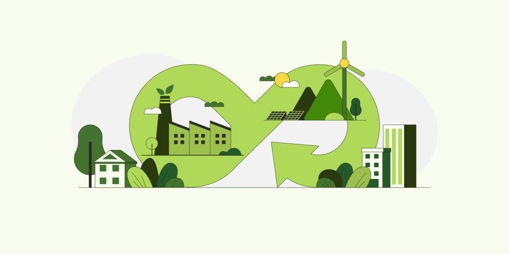 Circular Economy. The concept of future growth business and environment sustainable development. 